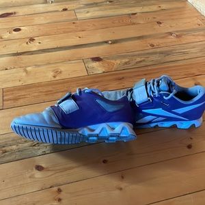 Reebok CrossFit Lifting shoes. Size 7.5. Grey and purple. Used.